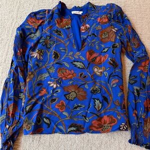RHODE Blue Floral Blouse
